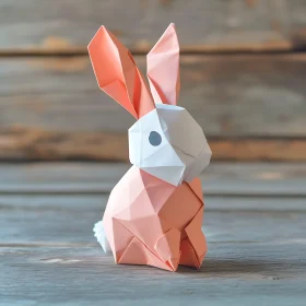 Geometric Paper Rabbit Sculpture