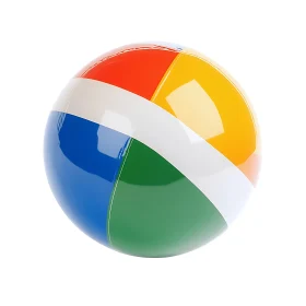 Vibrant Beach Ball with Multicolored Segments