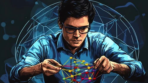 Network Weaver: Man Assembling Data Structure