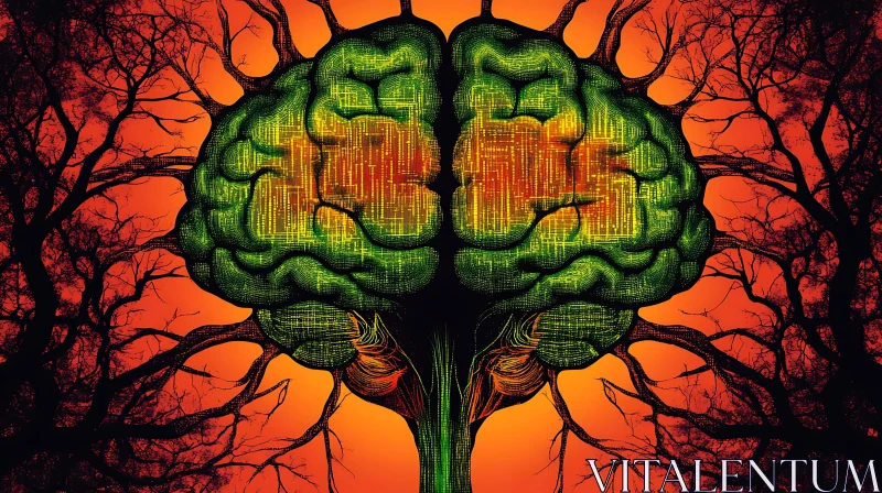 Mindscape: Brain and Branches AI Image