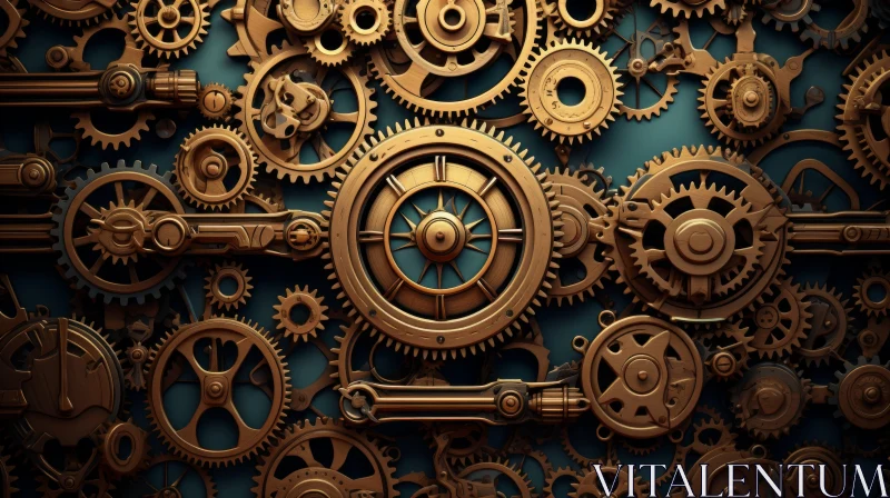 AI ART Steampunk Wallpaper: A Blend of Industrial Minimalism and Mechanical Realism