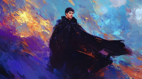 Abstract Portrait of Man in Cloak