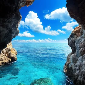 Coastal Scene: Azure Water and Sky