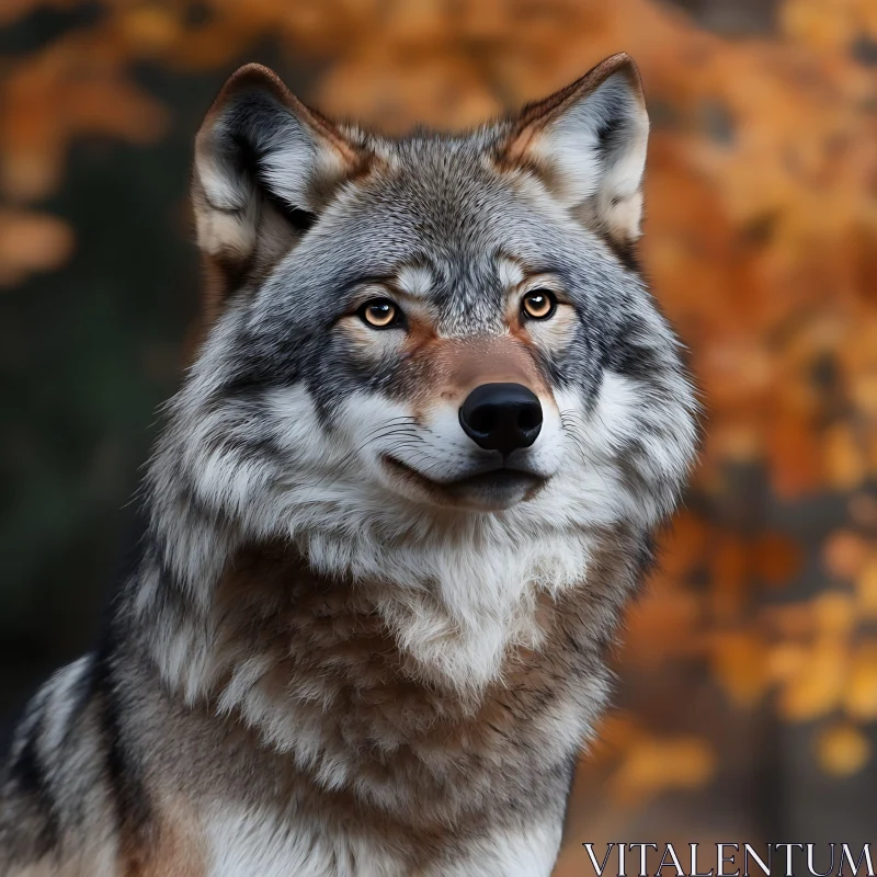 AI ART Majestic Wolf in the Wild