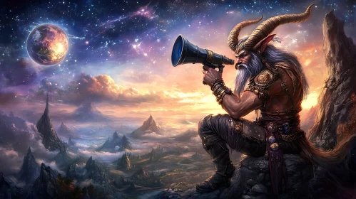 Satyr with Telescope Fantasy