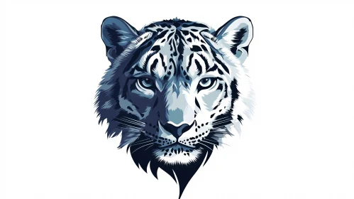 Stylized Tiger Face Illustration