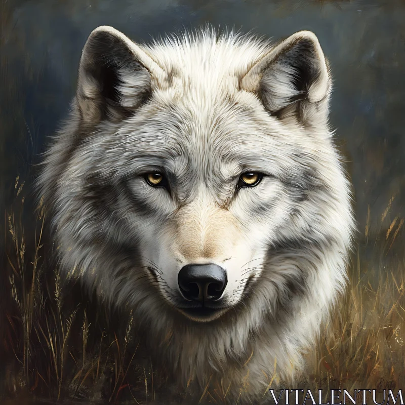 Noble Wolf Gaze AI Image