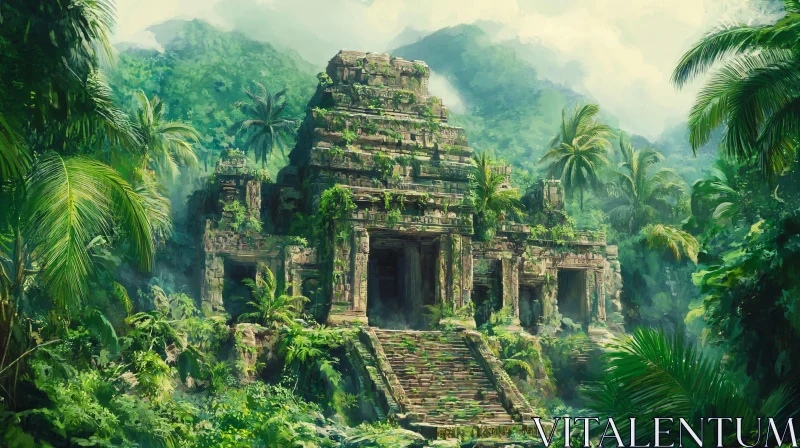 Jungle Temple: Ancient Ruins AI Image