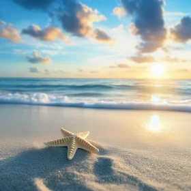 Seaside Starfish at Dawn