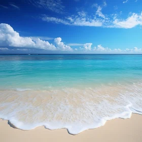 Seascape of Turquoise Water and White Sand