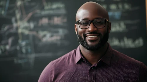 Friendly Man with Beard and Glasses