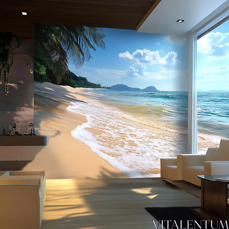 AI ART Coastal Serenity Interior