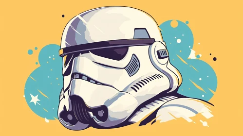 Stormtrooper Helmet Pop Art Style