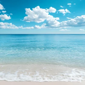 Calm Seascape with White Sand Beach