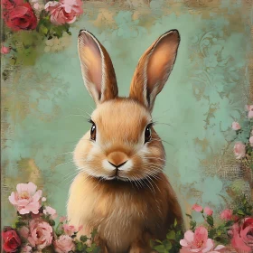 Rabbit with Roses