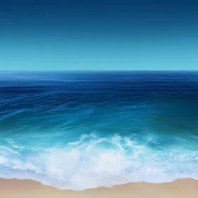 Peaceful Seascape with Gentle Waves