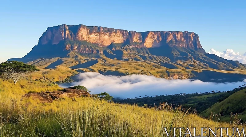 Serene Mountain Landscape AI Image