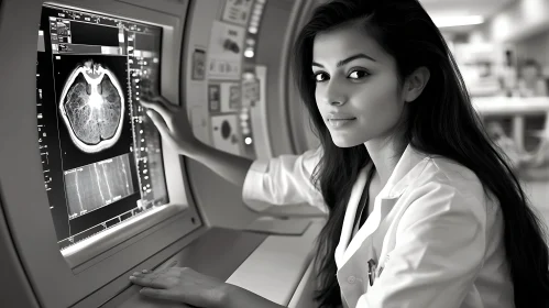 Doctor Reviews Medical Imaging