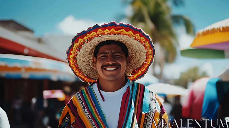 AI ART Cultural Portrait of a Man with Sombrero