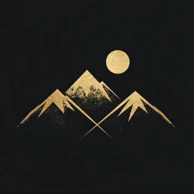 Minimal Golden Mountain Peaks and Moon