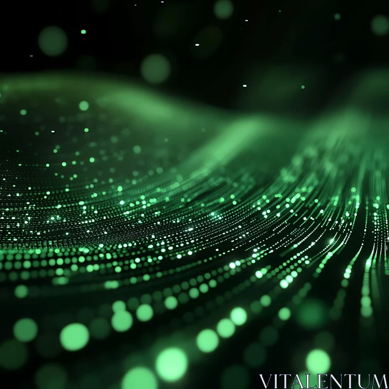 Green Bokeh Lights Abstract Design AI Image