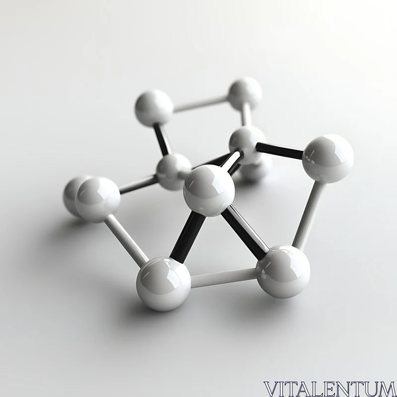 AI ART Geometric Molecular Bonds in 3D