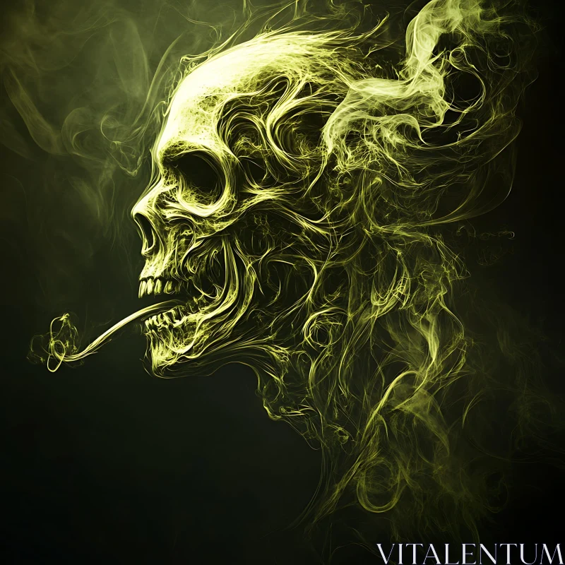 Smokey Skull Abstract Artwork