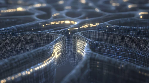 Luminous Dots on Wavy Grid