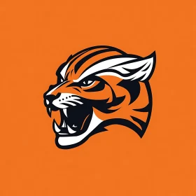 Stylized Tiger Graphic Illustration