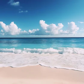 Peaceful Ocean View with White Sand