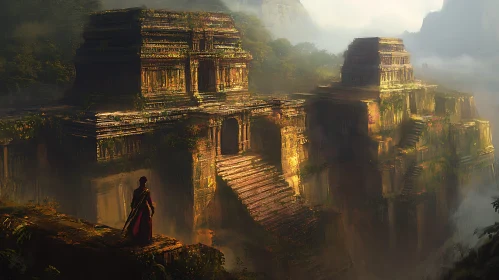 Forgotten Temples Amidst the Mist