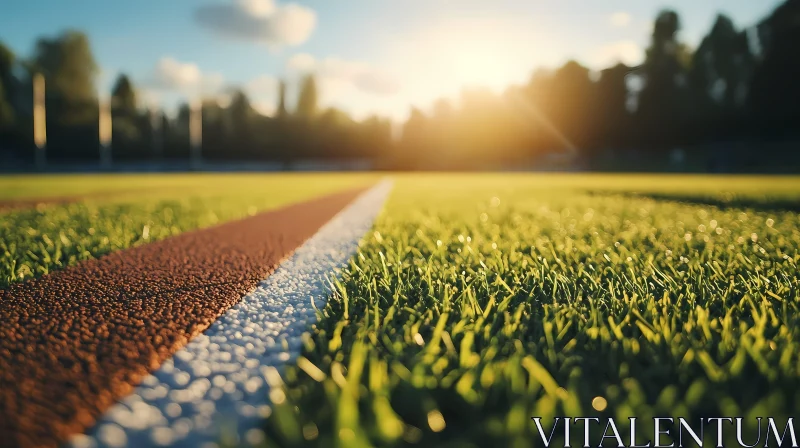 Golden Hour at the Sports Track AI Image