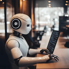Cyborg Typing on Laptop