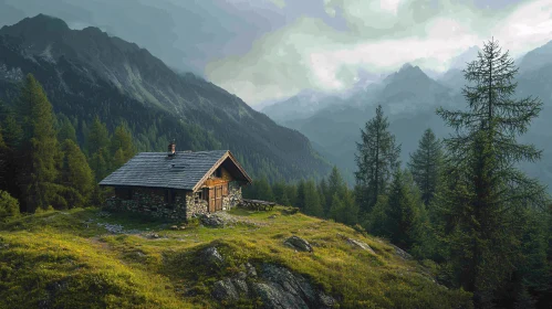 Secluded Cabin in the Mountains