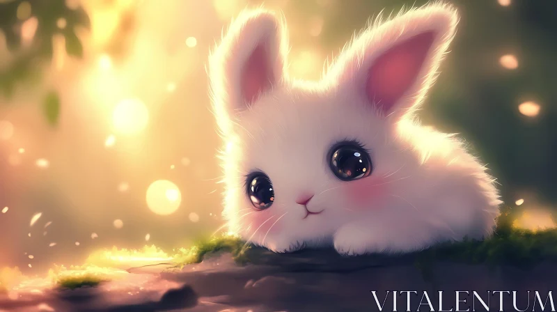 AI ART Charming Bunny with Big Eyes