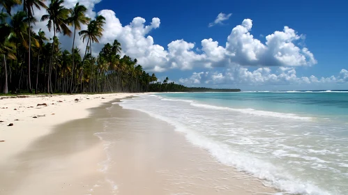 Idyllic Beach Scene with Turquoise Water