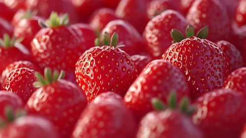 Close-up of Ripe Strawberries