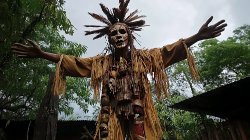 Tribal Figure in Ceremonial Costume