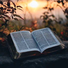 Book and Sunset Serenity