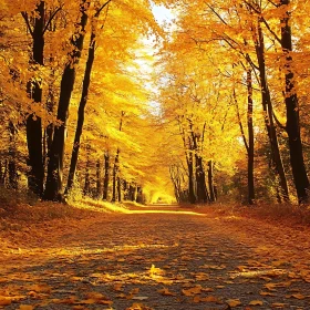 Radiant Autumn Path