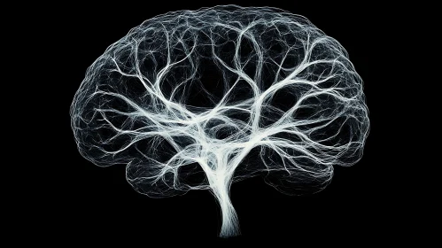 Glowing Brain Conceptual Artwork