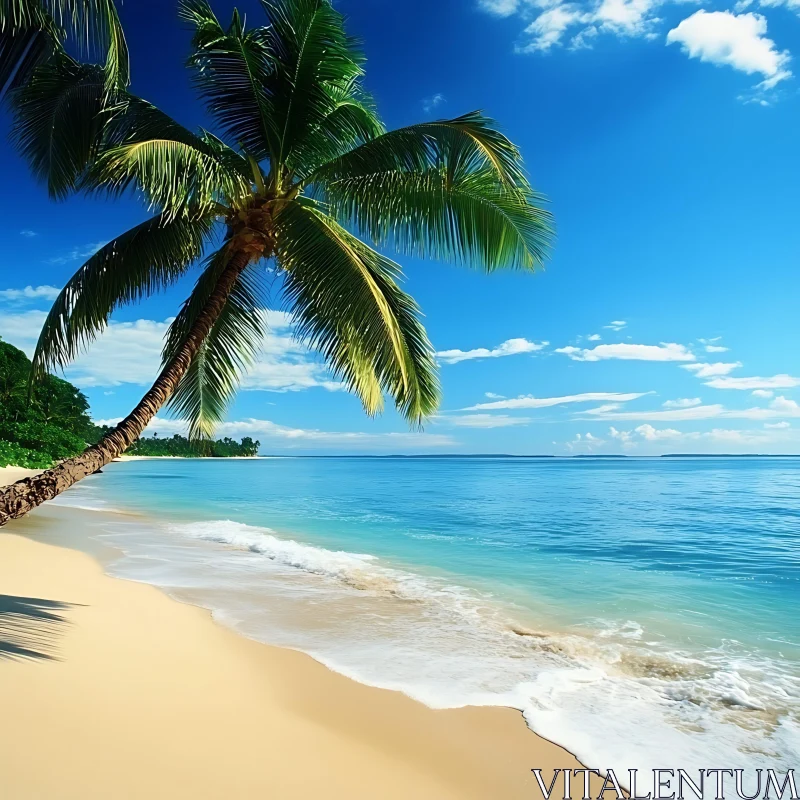 AI ART Tropical Paradise Beach View