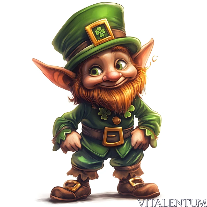 AI ART Charming Leprechaun Character Illustration