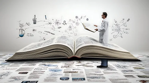 Scientist Immersed in Scientific Knowledge