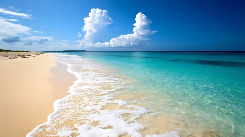 Seascape with Blue Sky and Gentle Waves