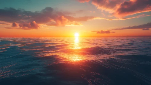 Calm Sea at Sunset