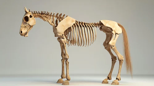 Anatomical Horse Skeleton with Tail
