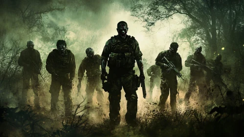 Undead Soldiers in the Woods