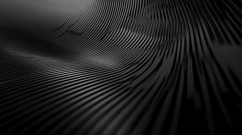 Rhythmic Black Line Pattern - Abstract Art