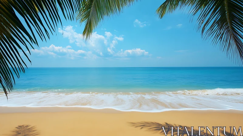 AI ART Seaside Bliss: A Tropical Beach Scene